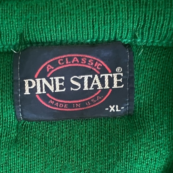 PINE STATE Vintage V-Neck Green Embroidered Irish Mist Sweater Size XL - Picture 6 of 8